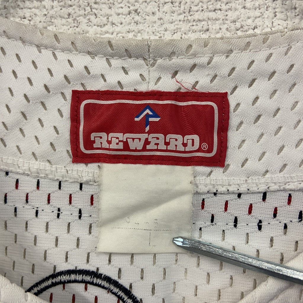 ～90s　REWARD　半袖プリントTシャツ　ユニフォーム　ヴィンテージ　白　ホワイト　Lサイズ　古着