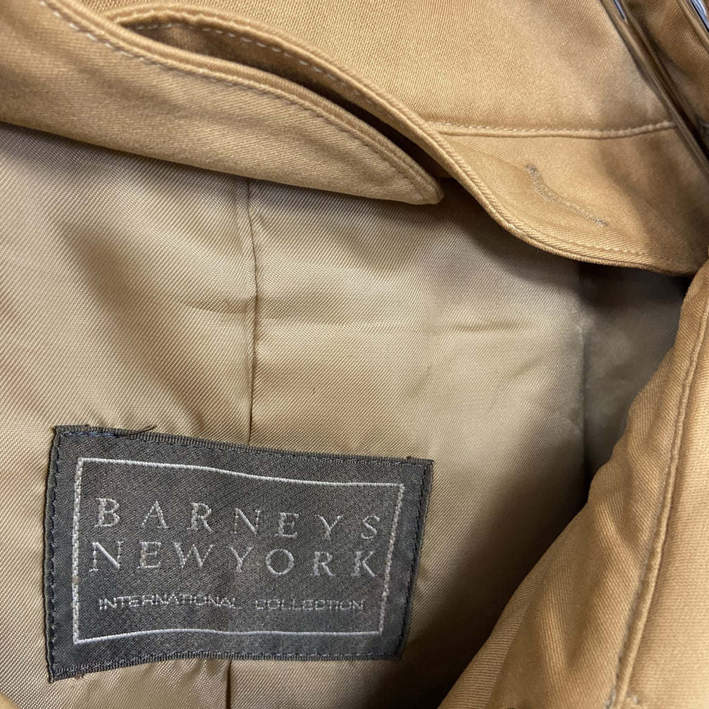 BARNEYS NEW YORK　バーニーズニューヨーク　トレンチコート　中綿入り　3つポケット　比翼仕立て　キャメル　LLサイズ　古着