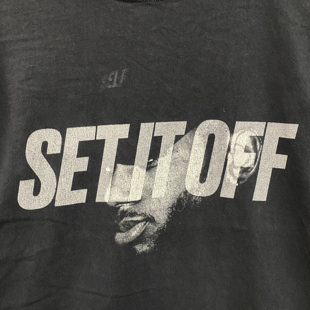 SELF　SET IT OFF　ブライアンテイラー　半袖プリントTシャツ　黒　ブラック　Sサイズ　古着