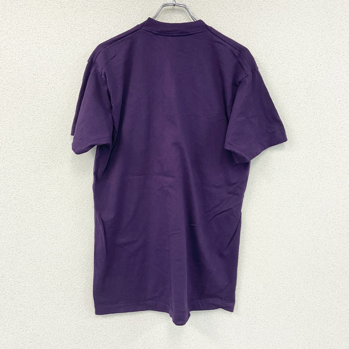 FRUIT OF THE LOOM　フルーツオブザルーム　半袖プリントTシャツ　シングルステッチ　紫　パープル　XLサイズ カットソー メンズ コットン 古着