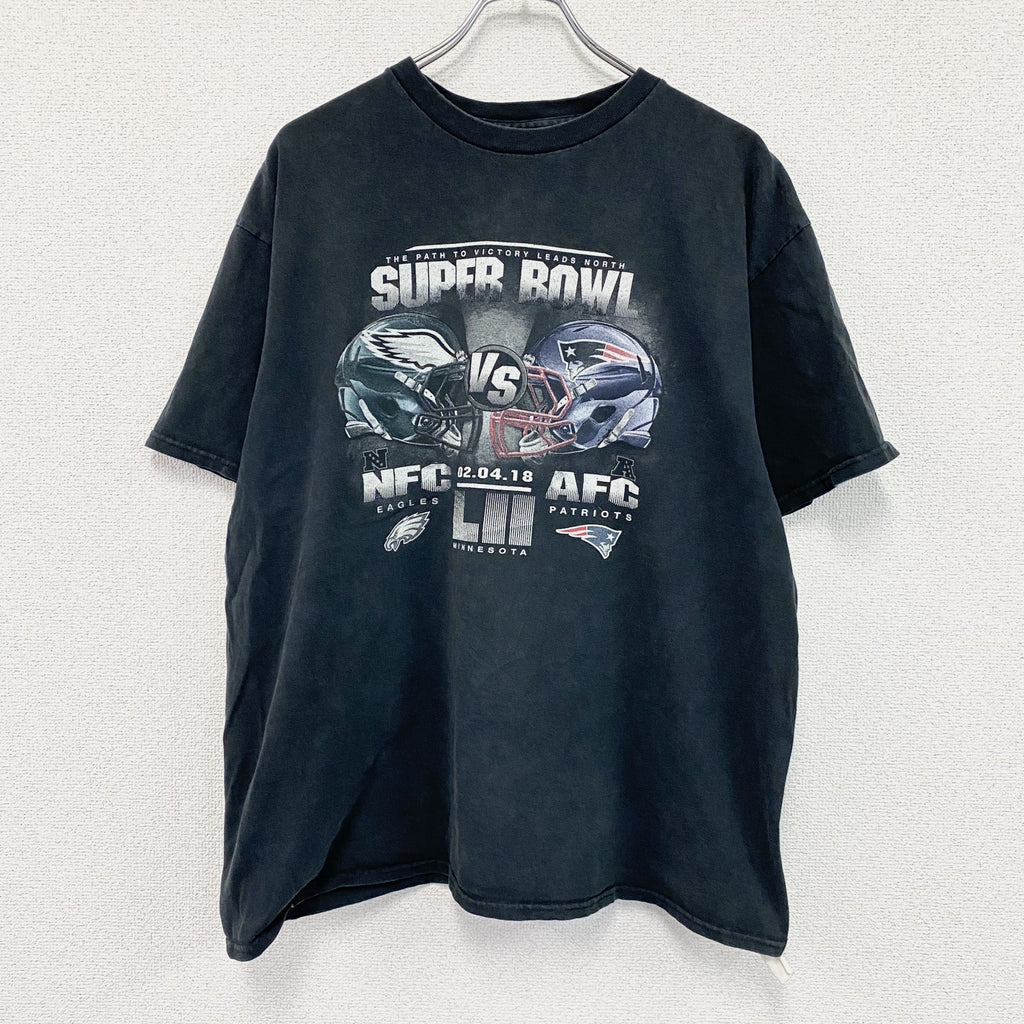 PRO LINE　プロライン　半袖プリントTシャツ　スーパーボウル　黒　ブラック　XLサイズ　古着