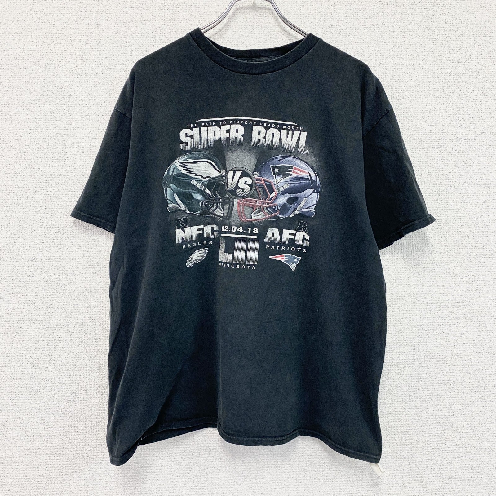 PRO LINE　プロライン　半袖プリントTシャツ　スーパーボウル　黒　ブラック　XLサイズ　古着