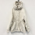 natural couture　ナチュラルクチュール　ダウンフェザージャケット　中綿入り　ハイネック　比翼仕立て　ベージュ　Fサイズ　古着