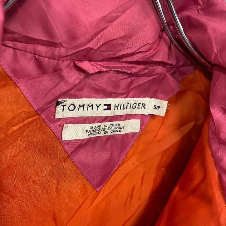 TOMMY HILFIGER　トミーヒルフィガー　フルジップダウンベスト　ピンク　Sサイズ　古着