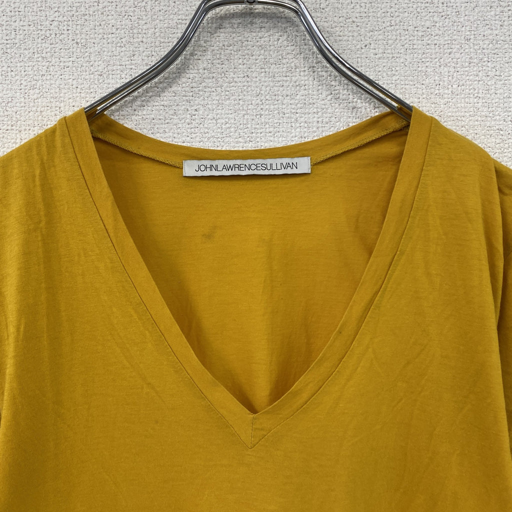 JOHNLAWRENCESULLIVAN　ジョンローレンスサリバン　半袖Tシャツ　Vネック　黄色　イエロー　Sサイズ 　古着