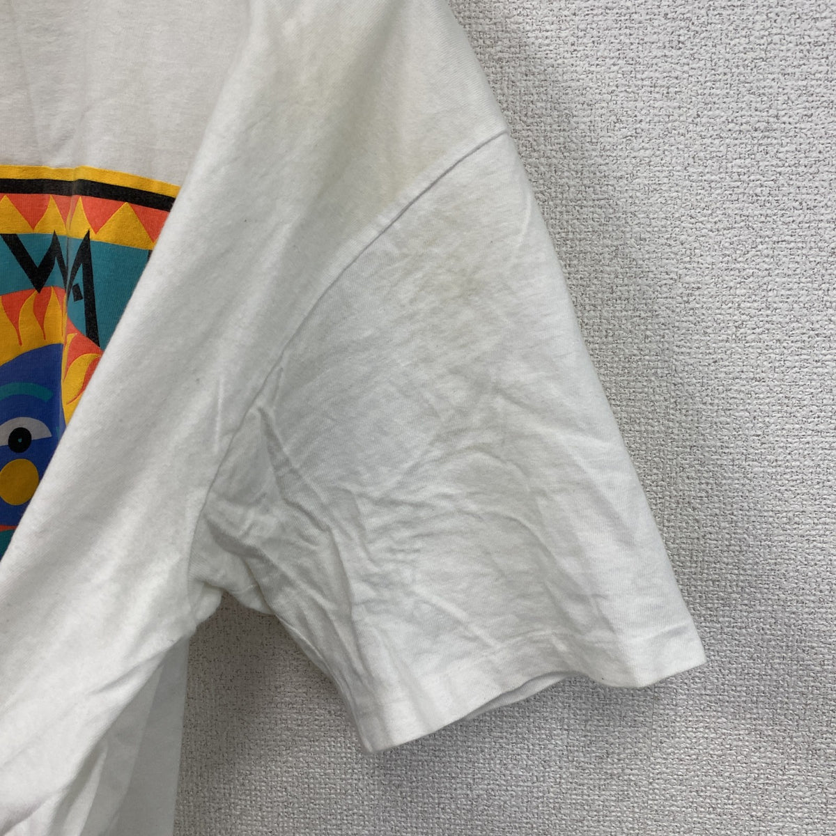 90s　Crazy Shirts　クレイジーシャツ　半袖プリントTシャツ　シングルステッチ　ヴィンテージ　白　ホワイト　Lサイズ カットソー メンズ コットン 古着