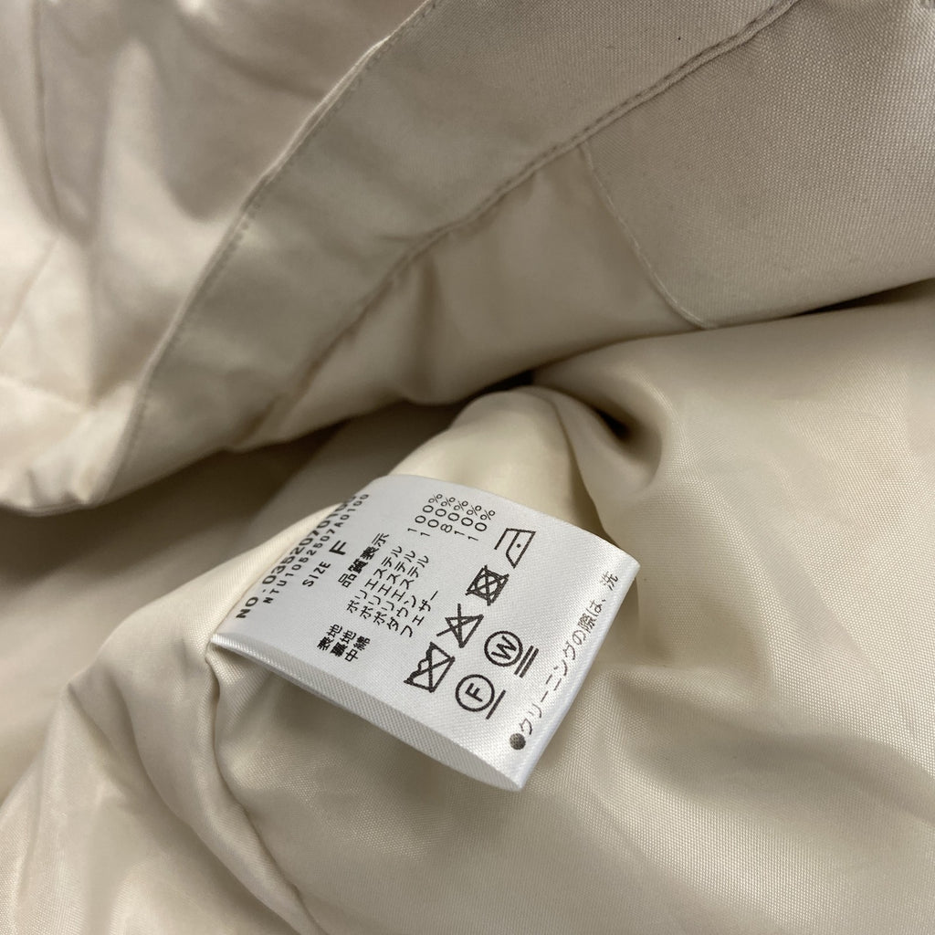 natural couture　ナチュラルクチュール　ダウンフェザージャケット　中綿入り　ハイネック　比翼仕立て　ベージュ　Fサイズ　古着
