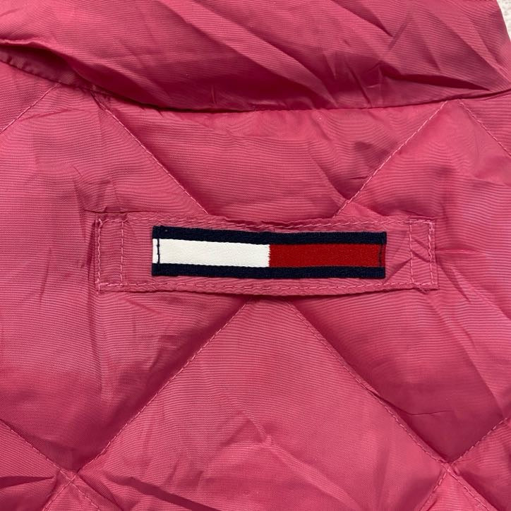 TOMMY HILFIGER　トミーヒルフィガー　フルジップダウンベスト　ピンク　Sサイズ　古着