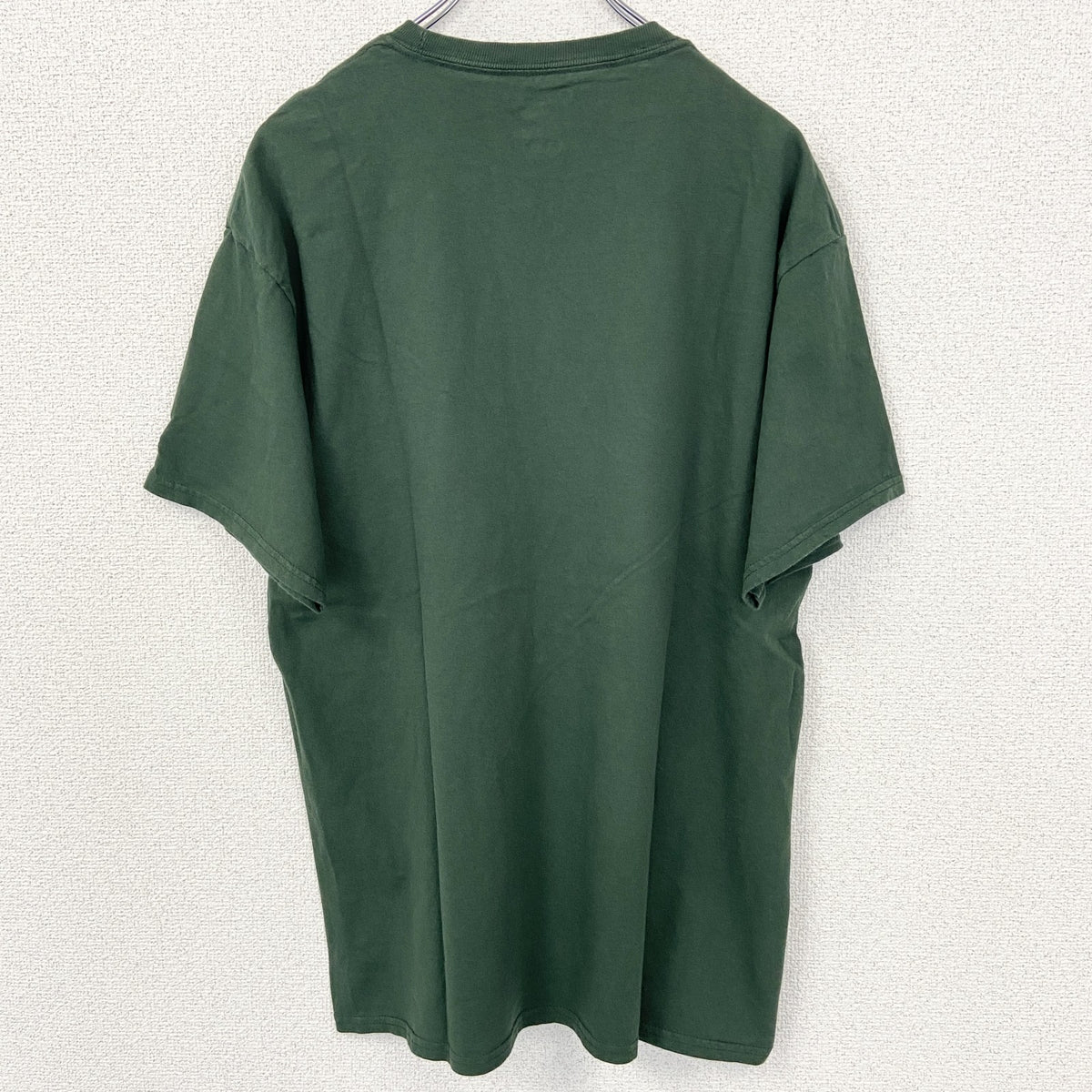 Champion　チャンピオン　半袖プリントTシャツ　3連プリント　英字プリント　現行　緑　グリーン　Lサイズ　古着