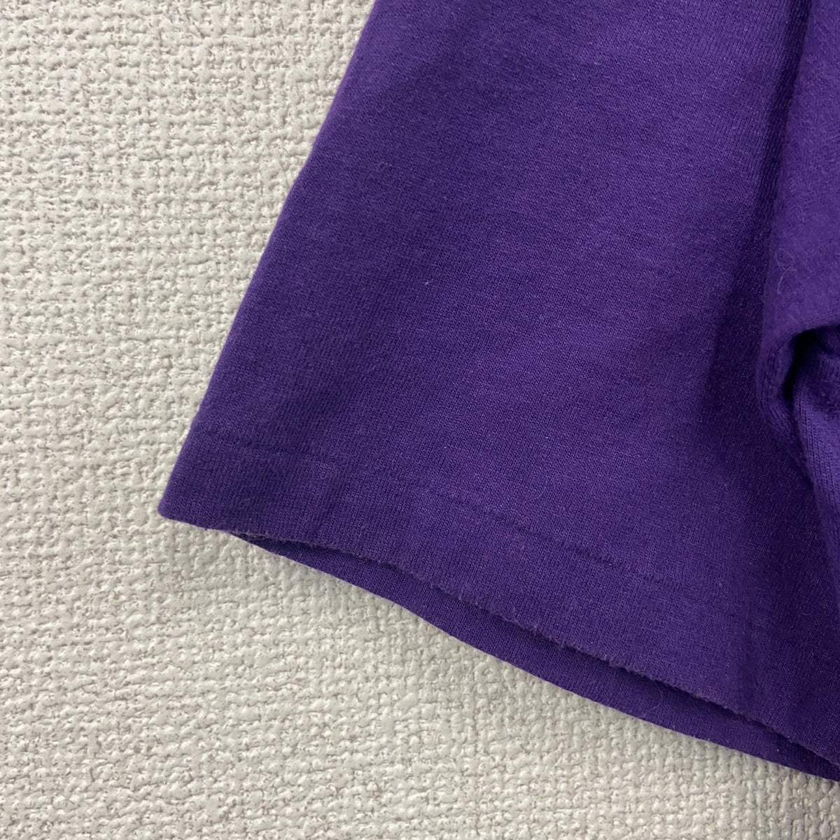 EAGLE USA　半袖プリントTシャツ　ヘンリーネック　紫　パープル　Mサイズ カットソー メンズ コットン 古着