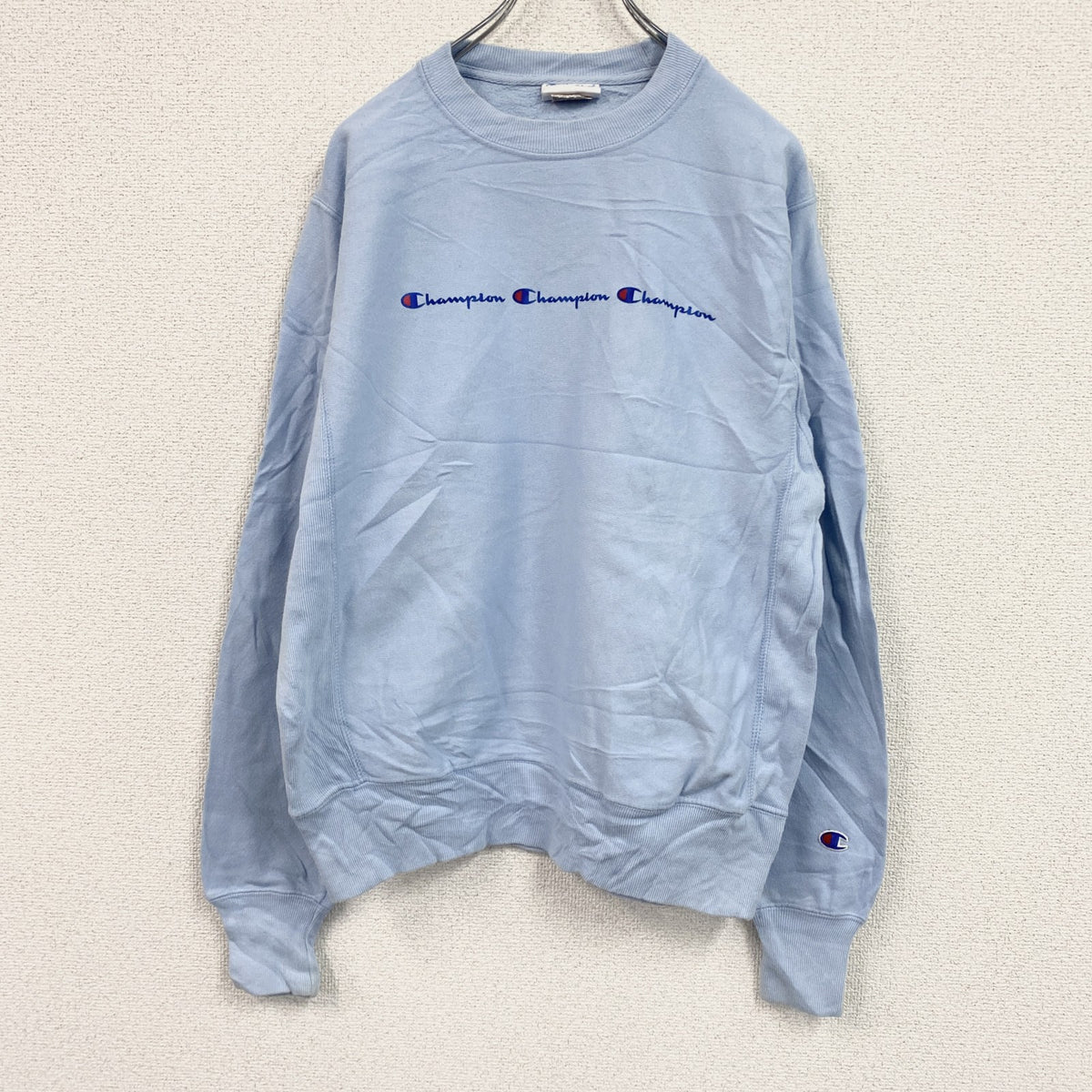 Champion　チャンピオン　リバースウィーブ　スウェット/トレーナー　水色　ライトブルー　Sサイズ　古着
