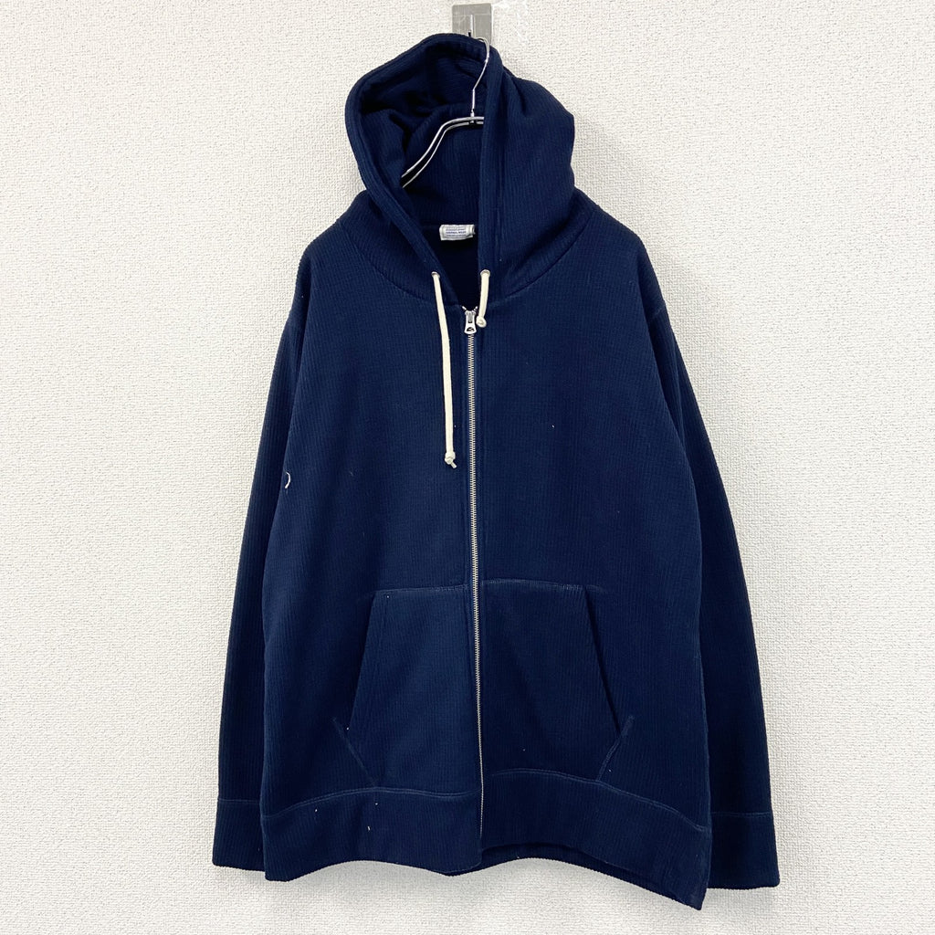 JE MORGAN　ジェーイーモルガン　フルジップフリースパーカー/フーディー　無地　紺　ネイビー　XLサイズ　古着