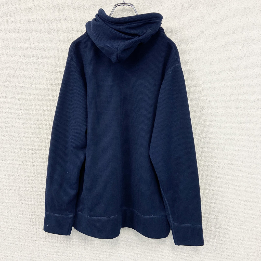 JE MORGAN　ジェーイーモルガン　フルジップフリースパーカー/フーディー　無地　紺　ネイビー　XLサイズ　古着
