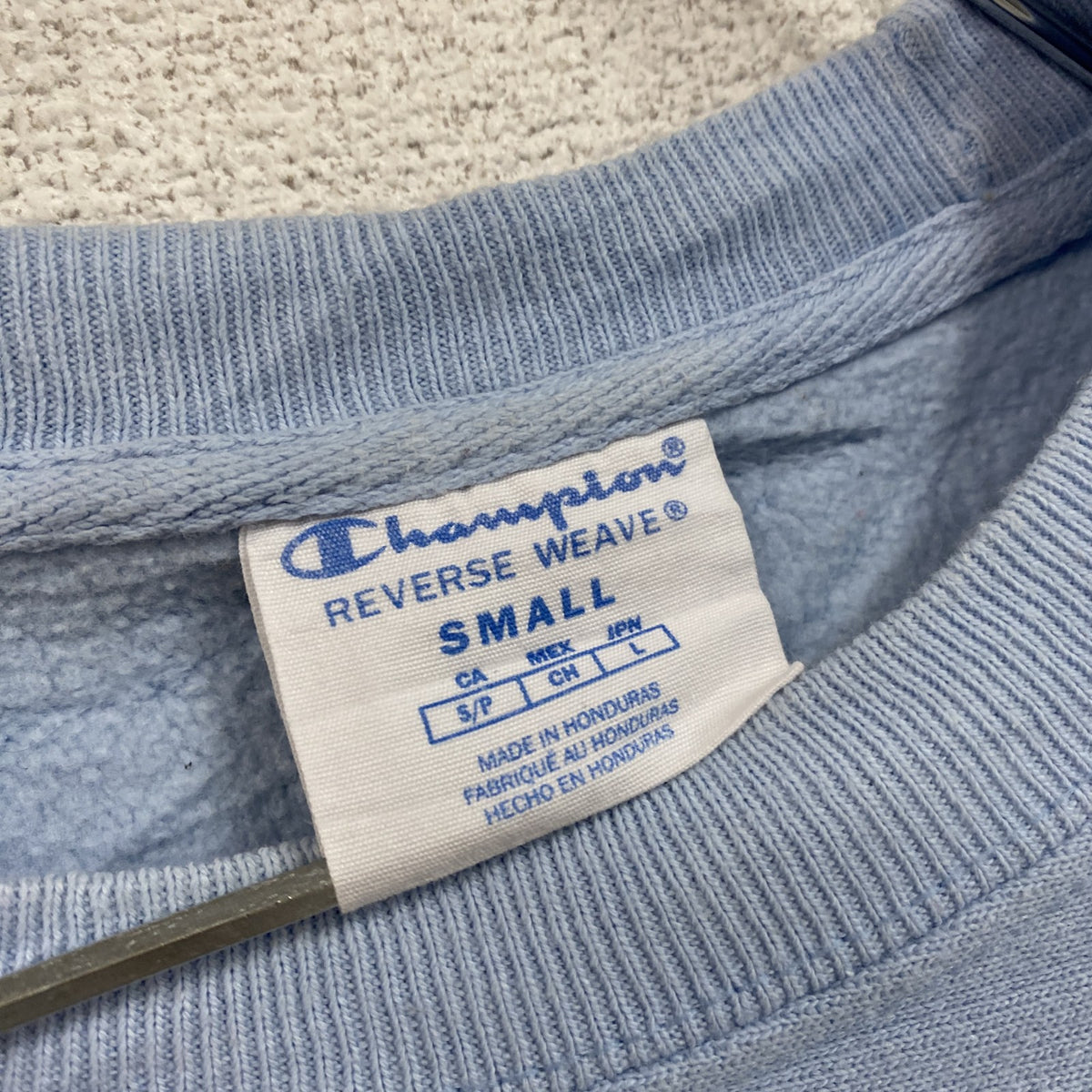 Champion　チャンピオン　リバースウィーブ　スウェット/トレーナー　水色　ライトブルー　Sサイズ　古着