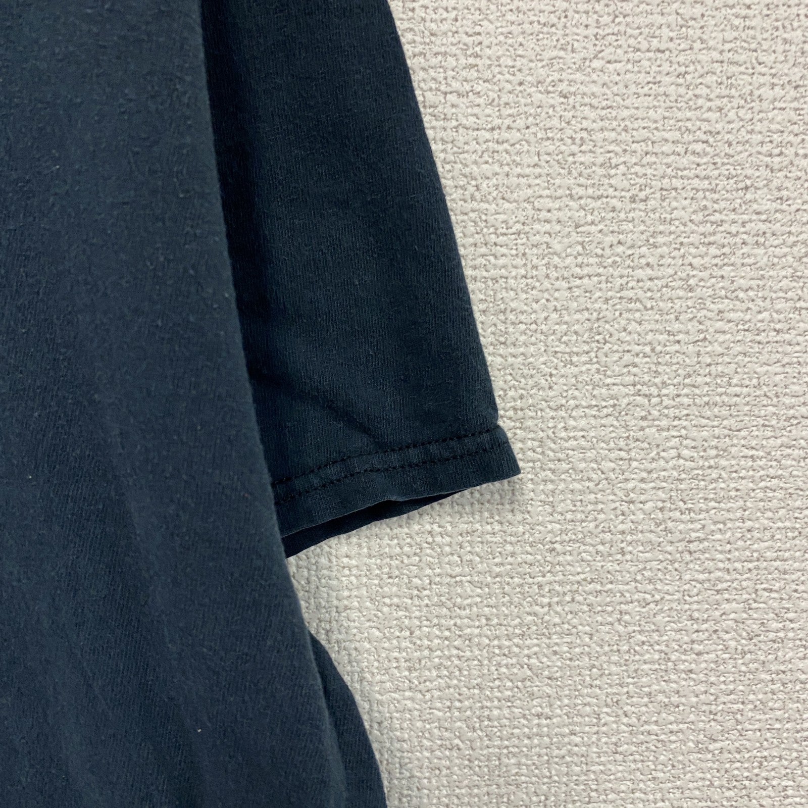 GILDAN　ギルダン　Premier　プレミアオーソペディクス　半袖プリントTシャツ　企業ロゴ　紺　ネイビー　Lサイズ　古着