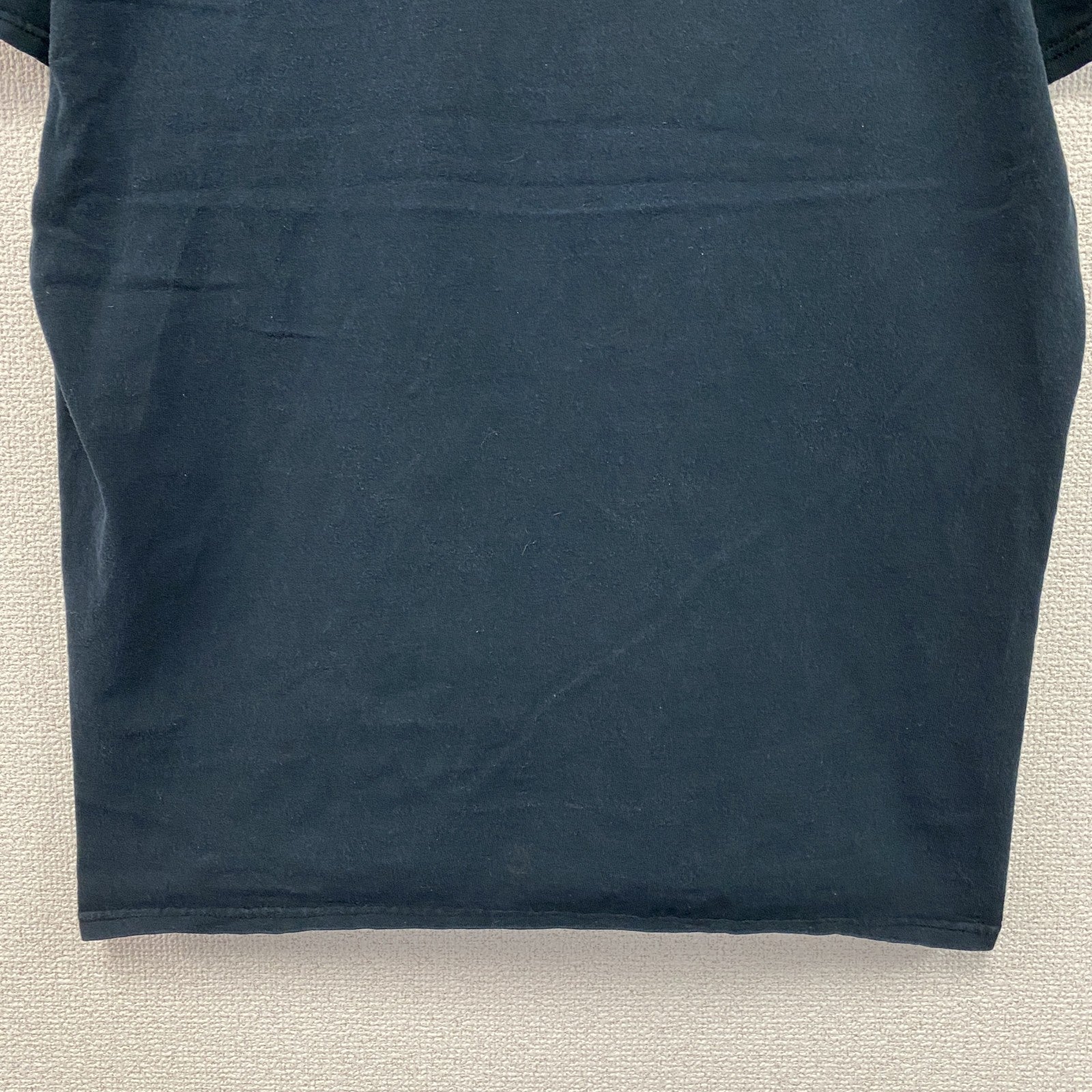 GILDAN　ギルダン　Premier　プレミアオーソペディクス　半袖プリントTシャツ　企業ロゴ　紺　ネイビー　Lサイズ　古着