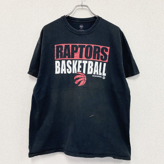 47　フォーティーセブン　NBA　トロントラプターズ　半袖プリントTシャツ　バスケットボール　黒　ブラック　XLサイズ