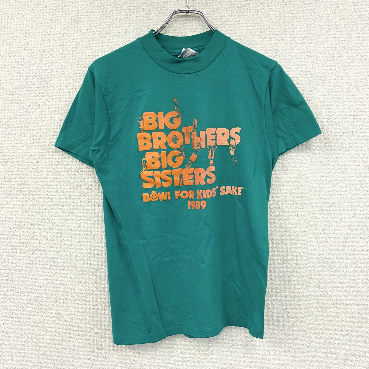 Hanes　ヘインズ　半袖プリントTシャツ　シングルステッチ　エメラルドグリーン　Mサイズ カットソー メンズ コットン 古着