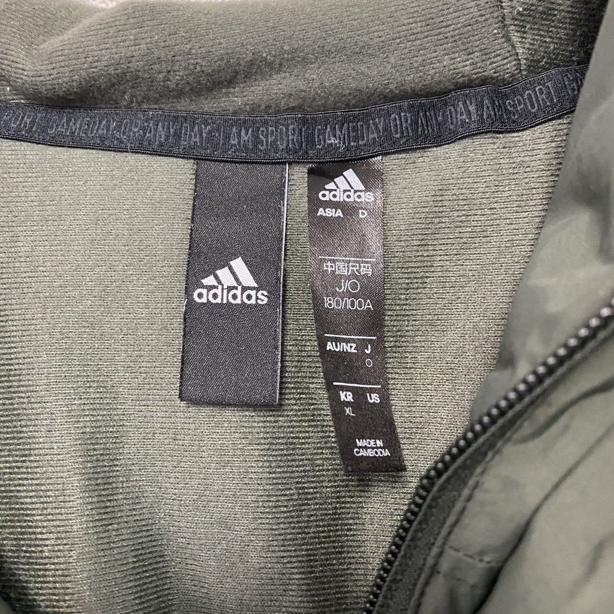 adidas　アディダス　M MHS WD HB ジャケット　ナイロンジャケット　緑　グリーン　Oサイズ　古着