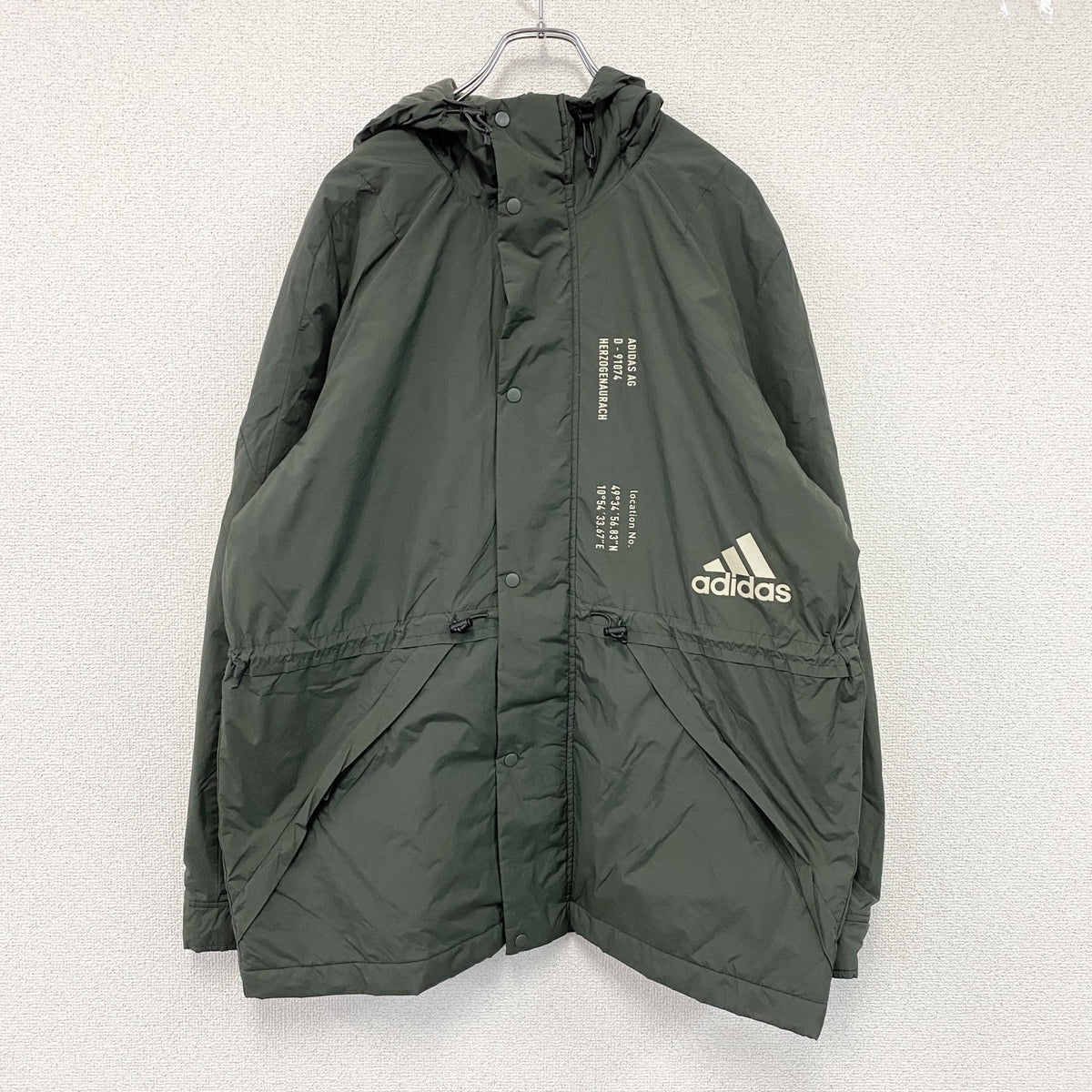 adidas　アディダス　M MHS WD HB ジャケット　ナイロンジャケット　緑　グリーン　Oサイズ　古着