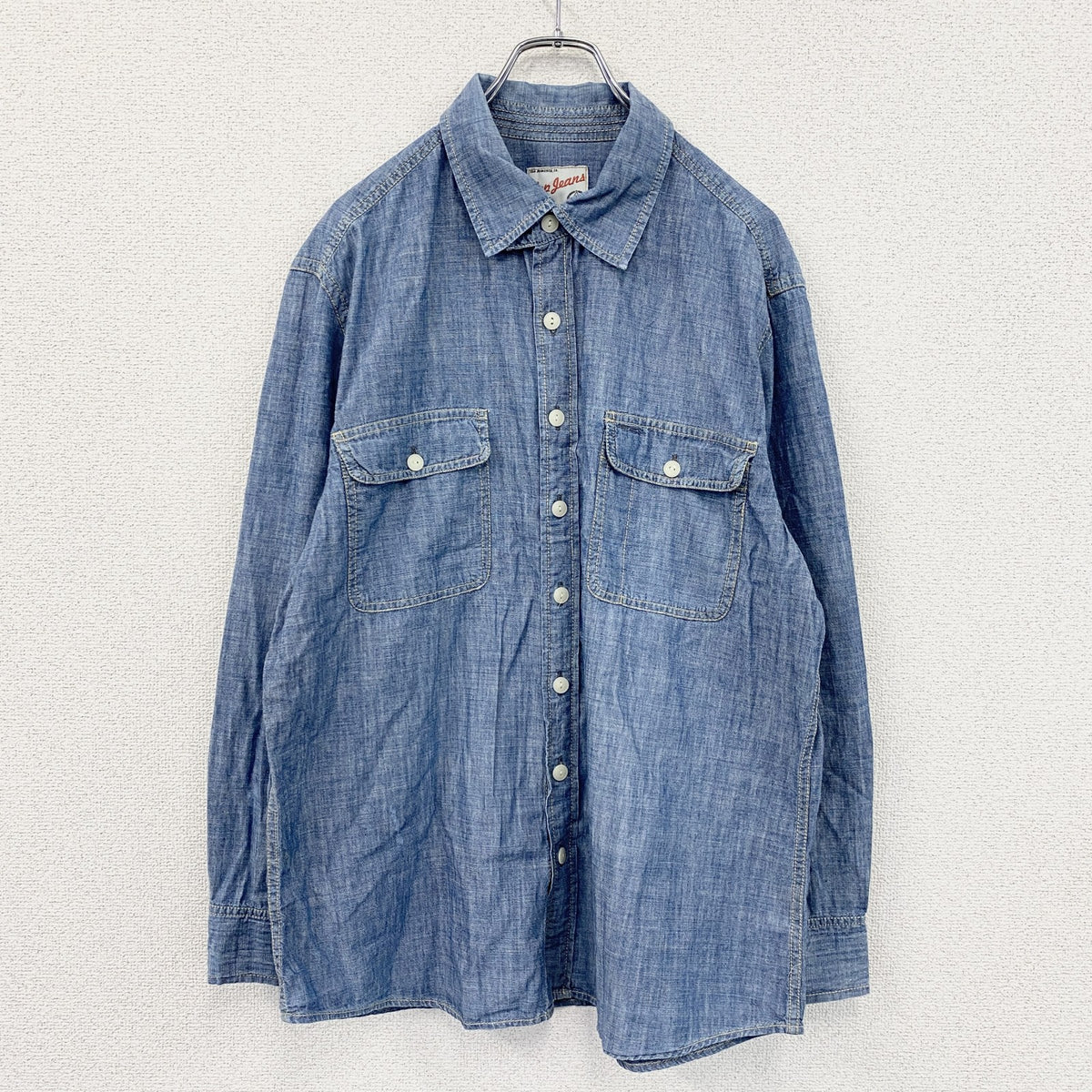 GAP Jeans　ギャップ　長袖デニムシャツ　インディゴ　XLサイズ メンズ コットン 古着