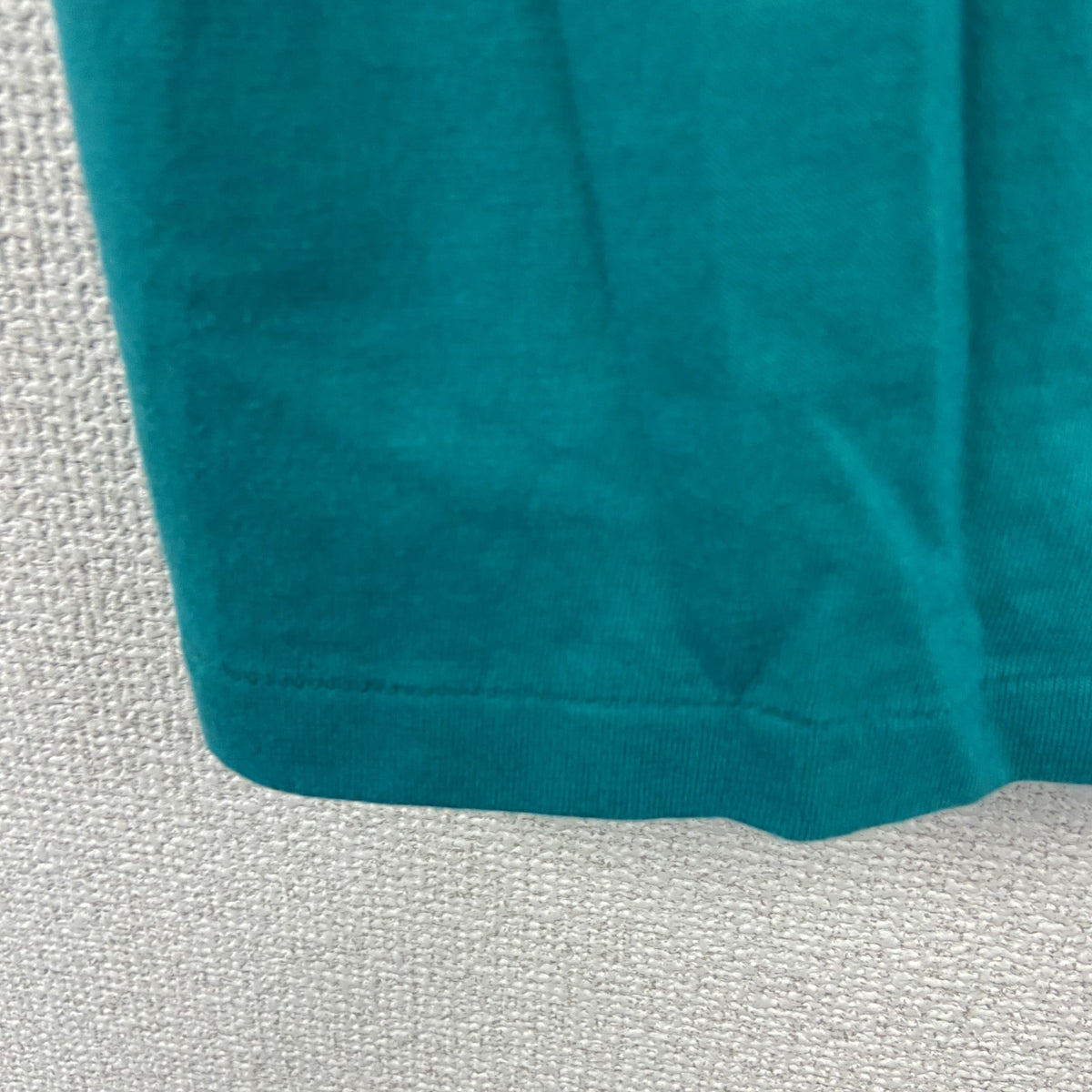 Hanes　ヘインズ　半袖プリントTシャツ　シングルステッチ　エメラルドグリーン　Mサイズ カットソー メンズ コットン 古着