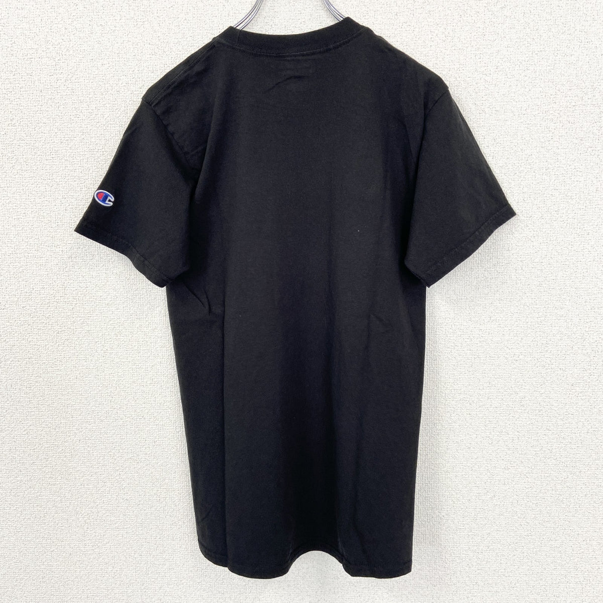 Champion　チャンピオン　半袖プリントTシャツ　FIU　PANTHERS　黒　ブラック　迷彩柄　Sサイズ　古着