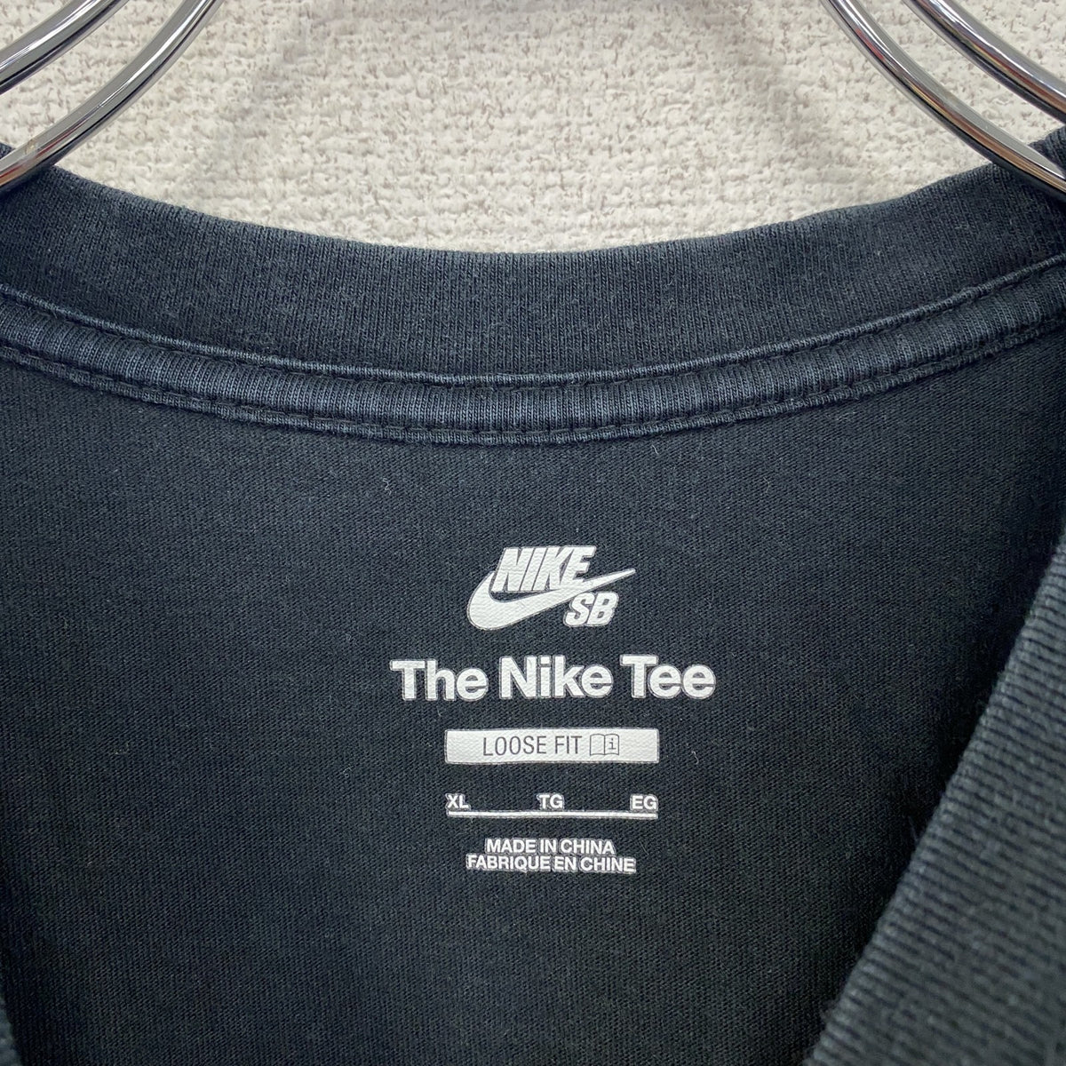 NIKE SB　ナイキエスビー　半袖プリントTシャツ　スウッシュ　黒　ブラック　XLサイズ　古着