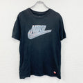NIKE　ナイキ　半袖プリントTシャツ　スウッシュ　デカロゴ　黒　ブラック　Lサイズ　古着