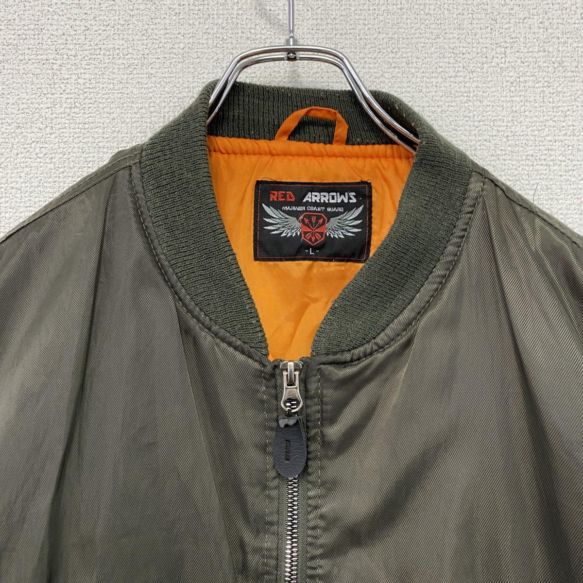 RED ARROWS　レッドアローズ　フライトジャケット/MA-1　カーキ　Lサイズ ブルゾン メンズ 古着