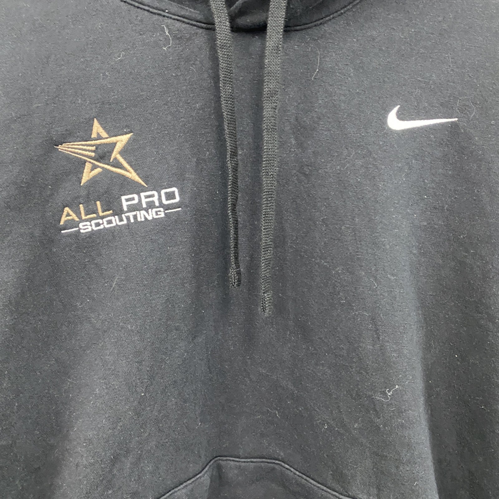 NIKE　ナイキ　スウェットパーカー/フーディー　スウッシュ　黒　ブラック　2XLサイズ　古着