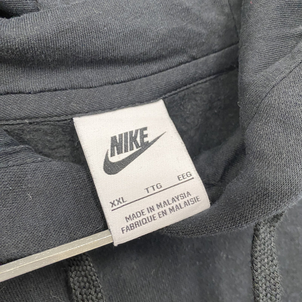 NIKE　ナイキ　スウェットパーカー/フーディー　スウッシュ　黒　ブラック　2XLサイズ　古着