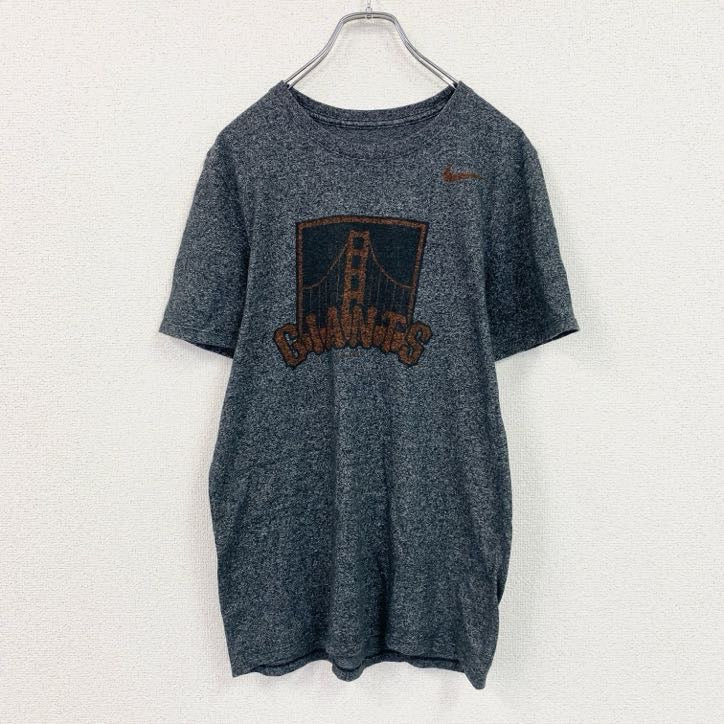 NIKE　ナイキ　GIANTS　半袖プリントTシャツ　ダークグレー　古着
