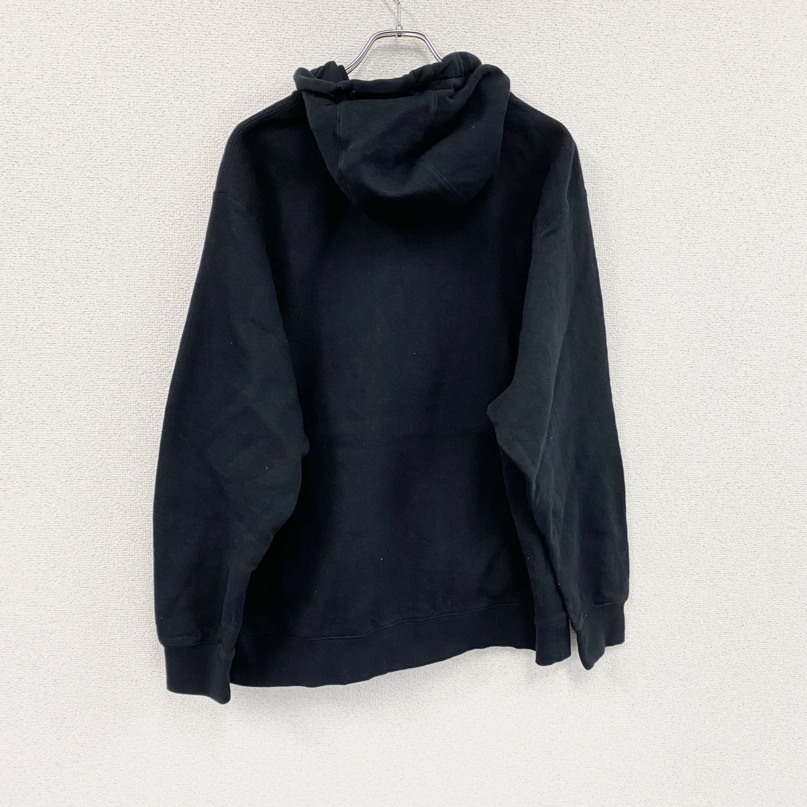 NIKE　ナイキ　スウェットパーカー/フーディー　スウッシュ　黒　ブラック　2XLサイズ　古着