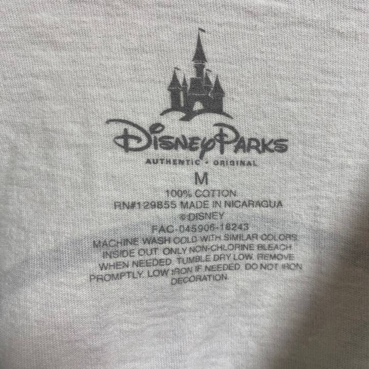 Disney ディズニー　Mickey ミッキー　半袖プリントＴシャツ　バックプリント　白　ホワイト　キャラクター　古着
