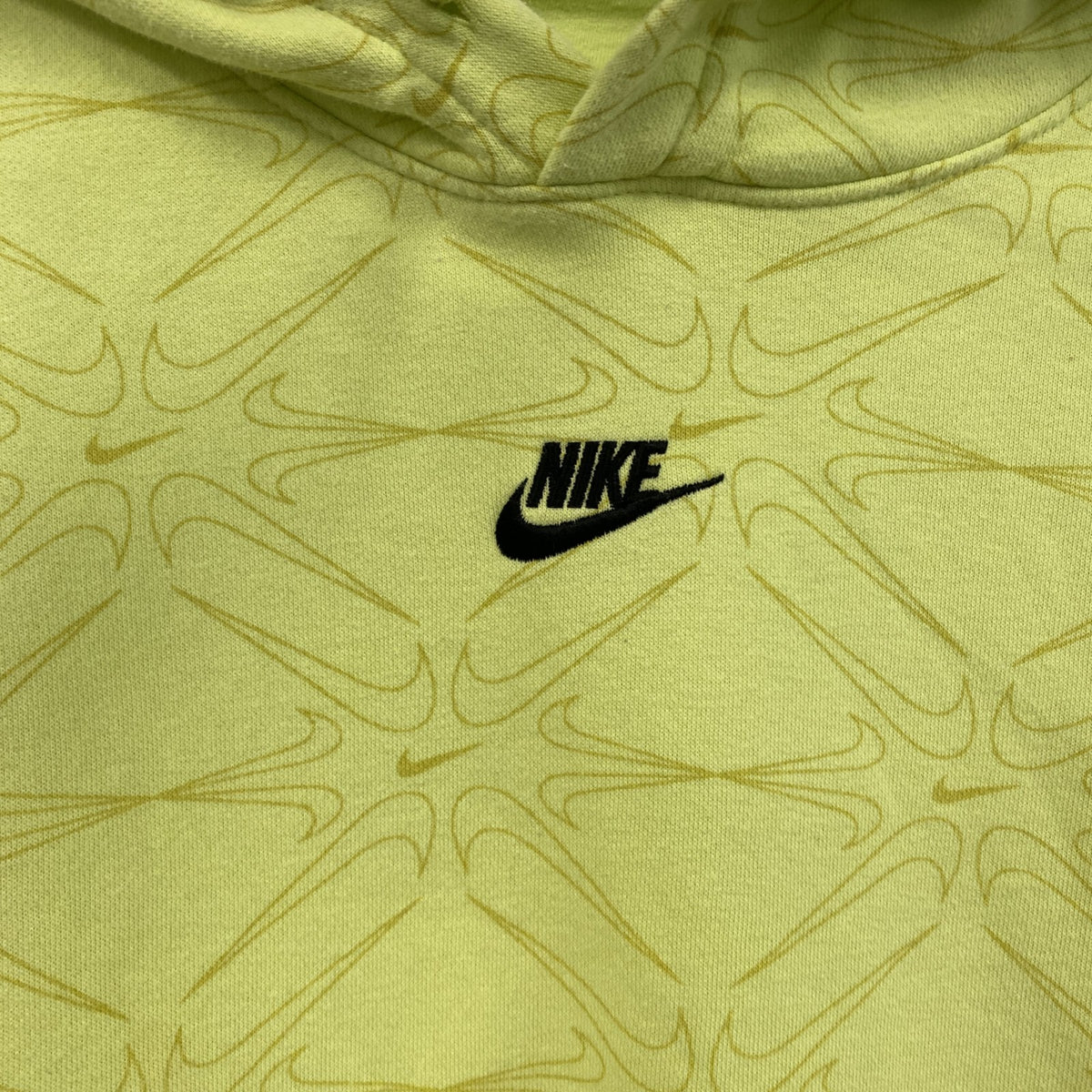 NIKE　ナイキ　スウェットパーカー/フーディー　スウッシュ　黄色　イエロー　Lサイズ　古着