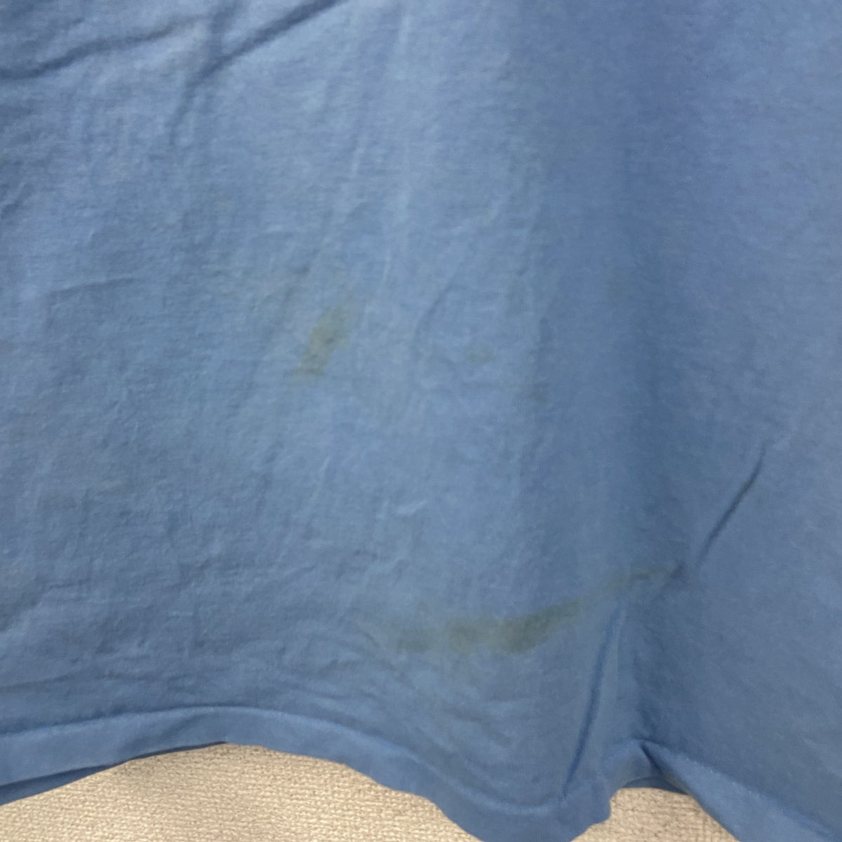 PRAIRIE MOUNTAIN　半袖プリントTシャツ　シングルステッチ　水色　ライトブルー　XLサイズ カットソー メンズ コットン 古着