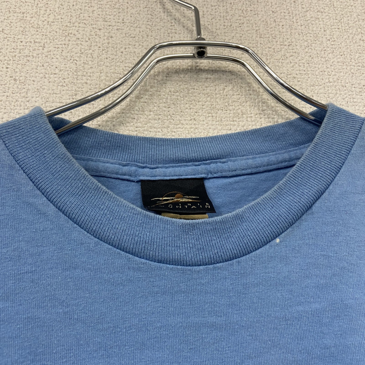 PRAIRIE MOUNTAIN　半袖プリントTシャツ　シングルステッチ　水色　ライトブルー　XLサイズ カットソー メンズ コットン 古着
