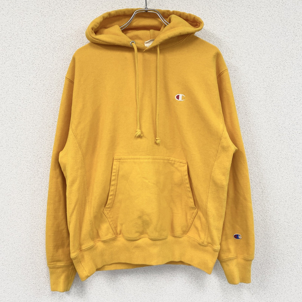 Champion　チャンピオン　リバースウィーブ　スウェットパーカー/フーディー　黄色　イエロー　Mサイズ　古着