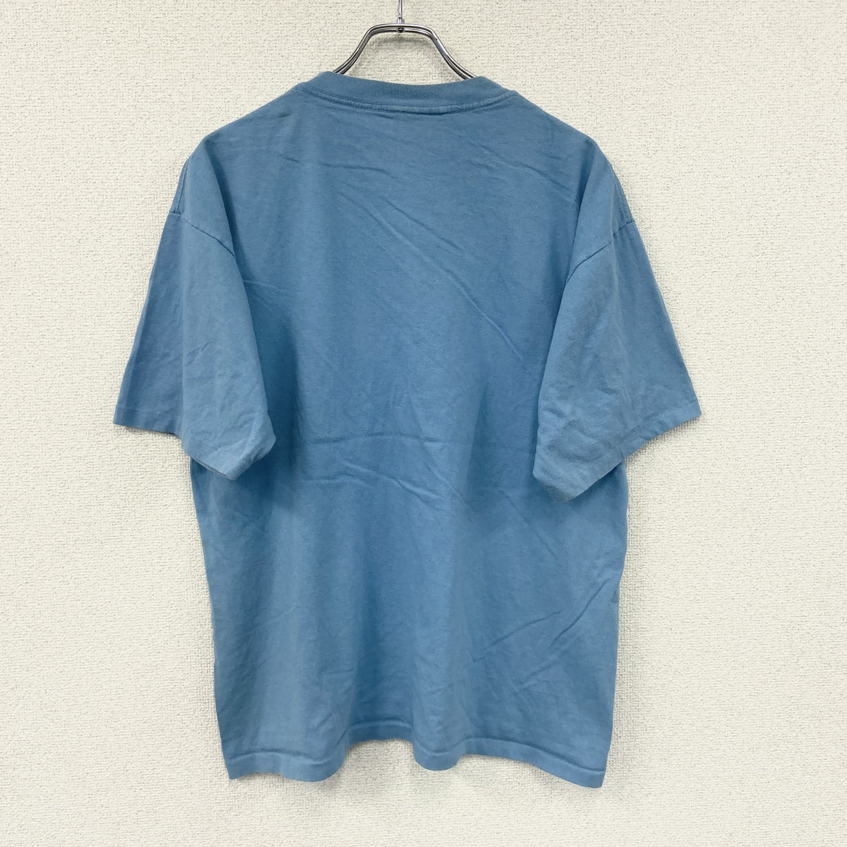 PRAIRIE MOUNTAIN　半袖プリントTシャツ　シングルステッチ　水色　ライトブルー　XLサイズ カットソー メンズ コットン 古着