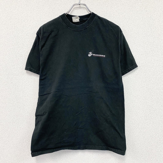 Hanes　ヘインズ　Beefy-t　USMC　アメリカ海兵隊　半袖プリントTシャツ　黒　ブラック　Mサイズ　