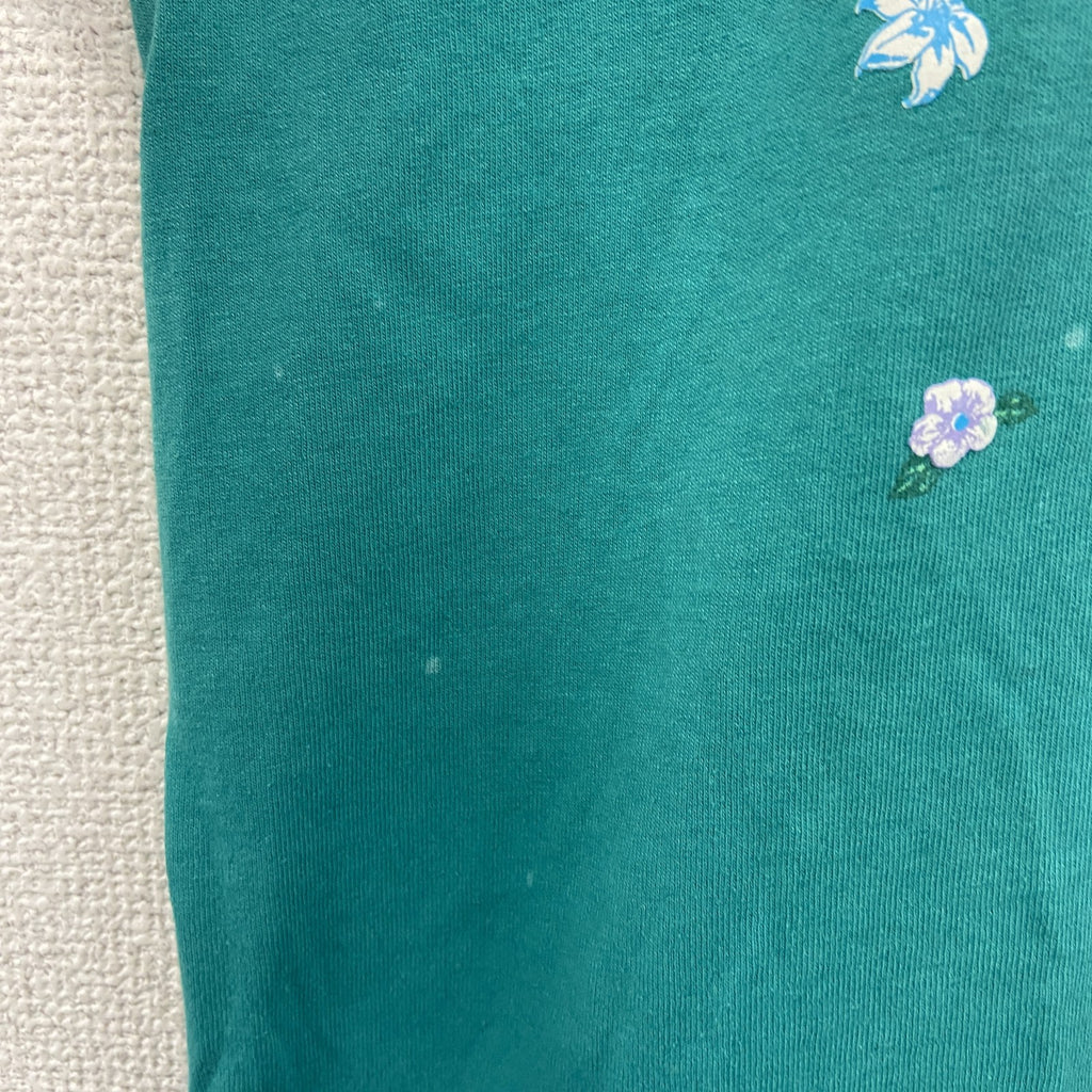SCREEN STARS　半袖プリントTシャツ　シングルステッチ　エメラルドグリーン　Lサイズ カットソー メンズ コットン 古着