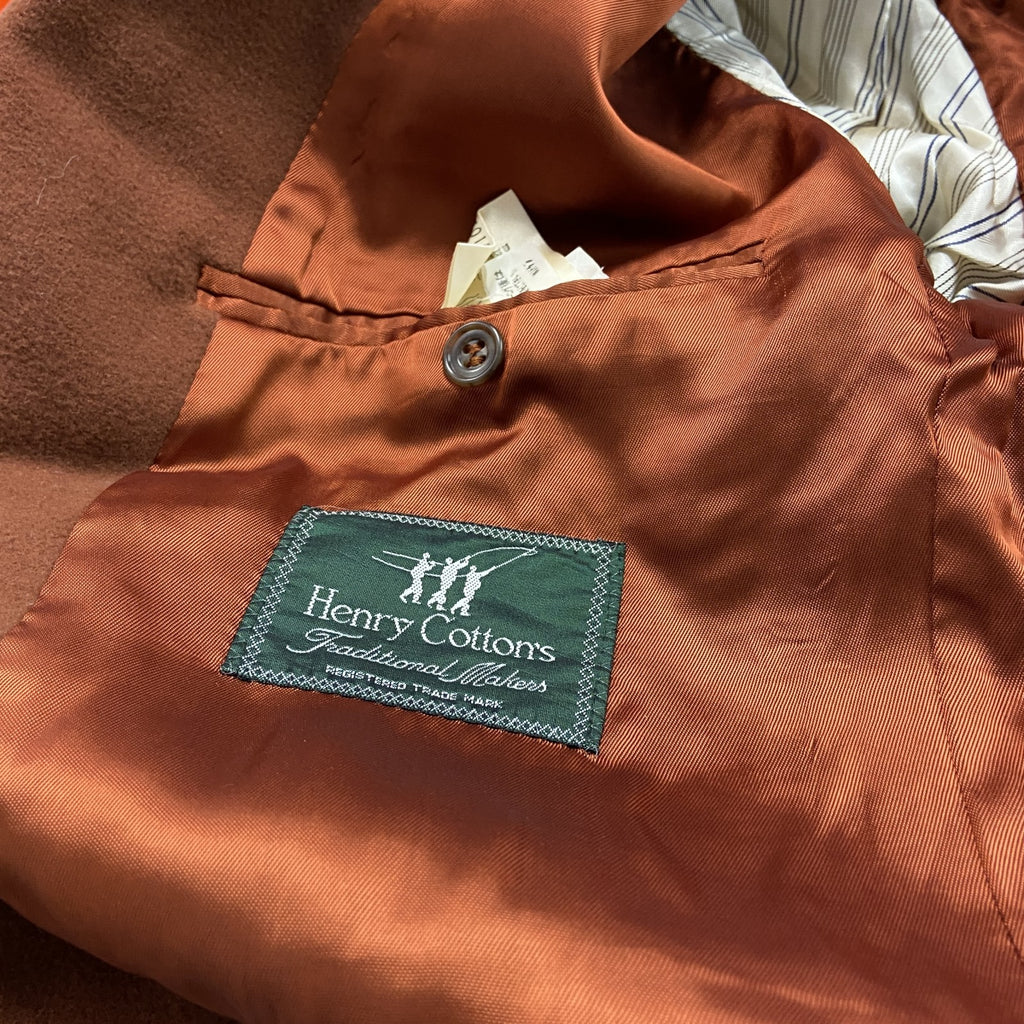 Henry Cottons　ヘンリーコットンズ　テーラードジャケット　フラップポケット　茶色　ブラウン　50サイズ　古着
