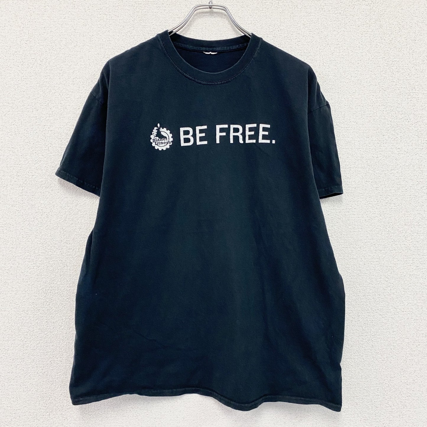 Planet Fitness　プラネットフィットネス　半袖プリントTシャツ　企業T　黒　ブラック　