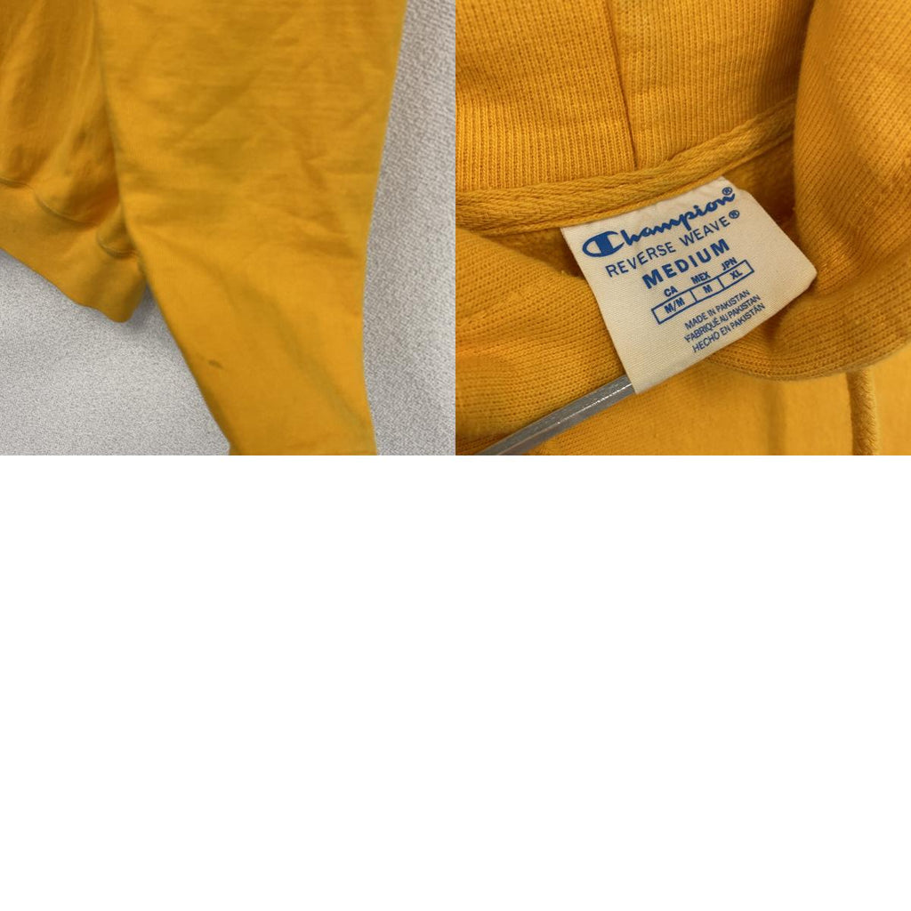 Champion　チャンピオン　リバースウィーブ　スウェットパーカー/フーディー　黄色　イエロー　Mサイズ　古着