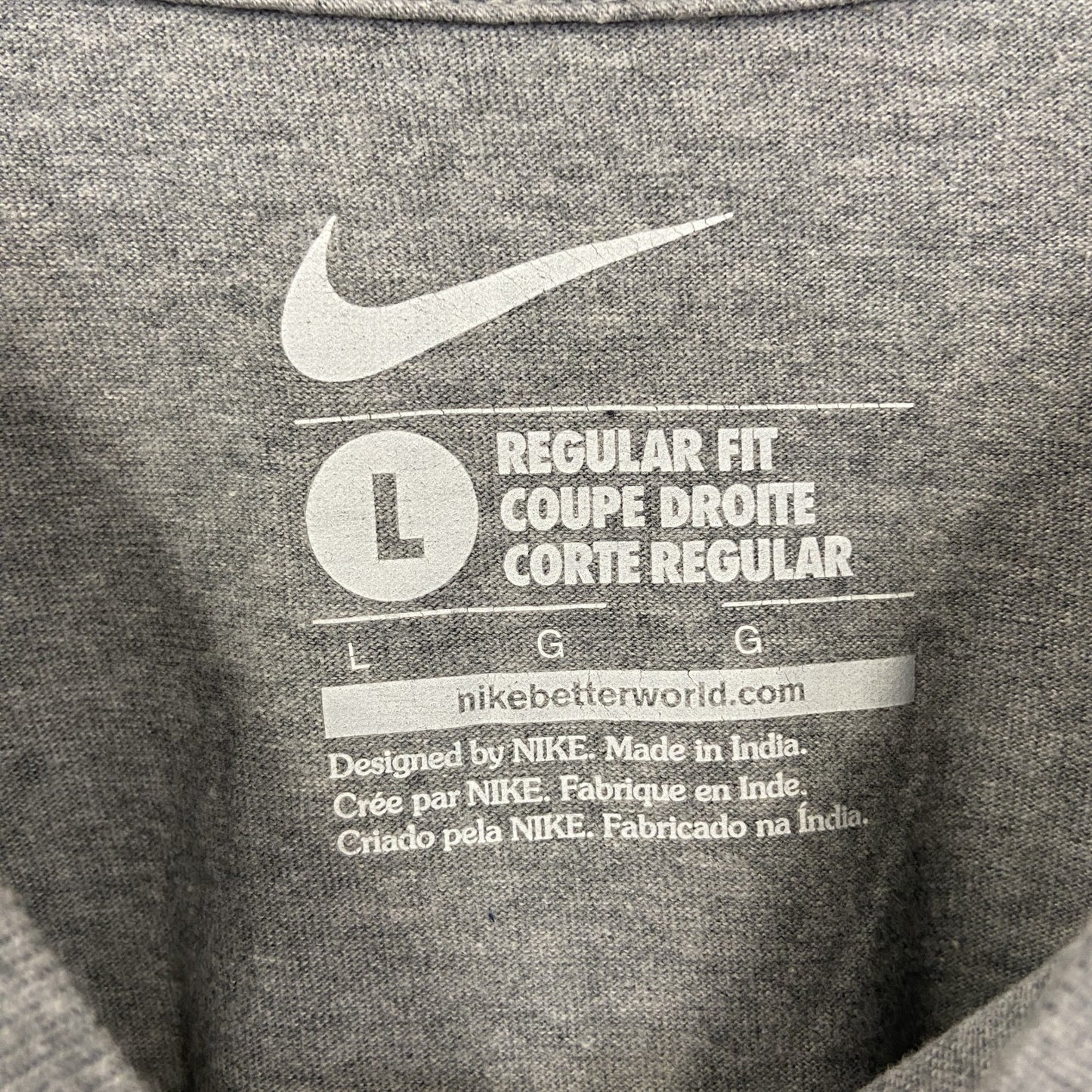 古着 used　NIKE ナイキ　半袖センタープリントTシャツ　SUPER BOWL　ペイトリオッツ　アメフト　グレー　Lサイズ
