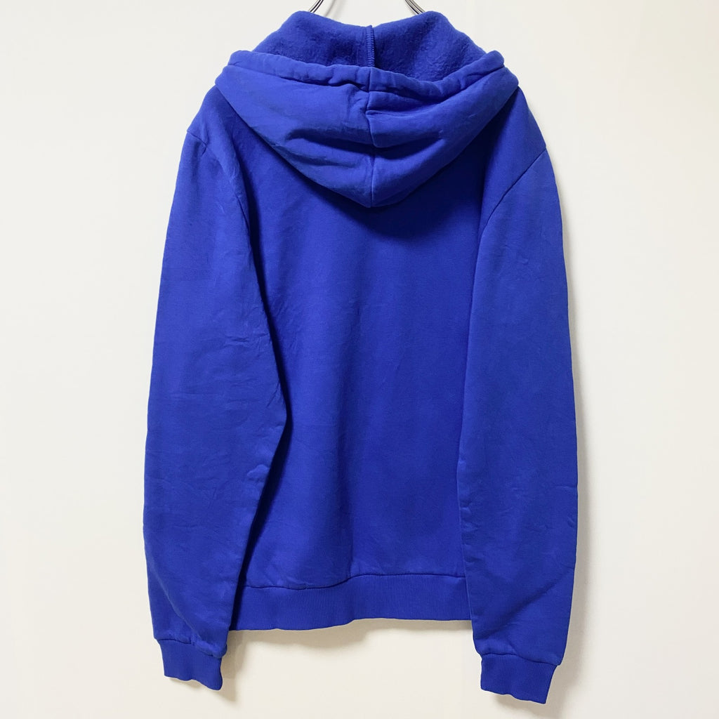 Reebok　リーボック　スウェットパーカー/フーディー　デカロゴ　青　ブルー　Sサイズ　古着
