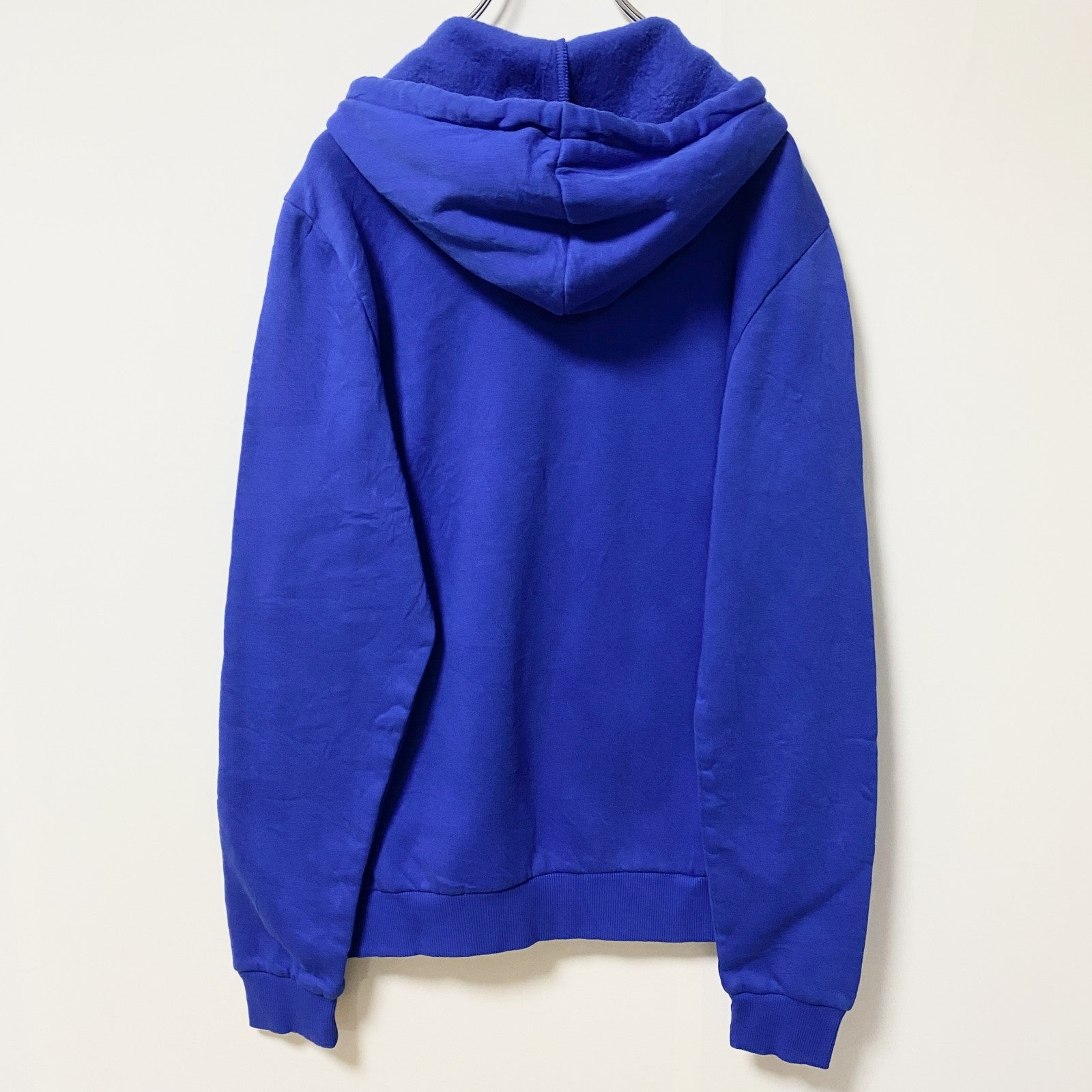 Reebok　リーボック　スウェットパーカー/フーディー　デカロゴ　青　ブルー　Sサイズ　古着