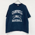 GILDAN　ギルダン　キャンベル大学　半袖プリントTシャツ　カレッジT　野球　紺　ネイビー　XLサイズ　　古着