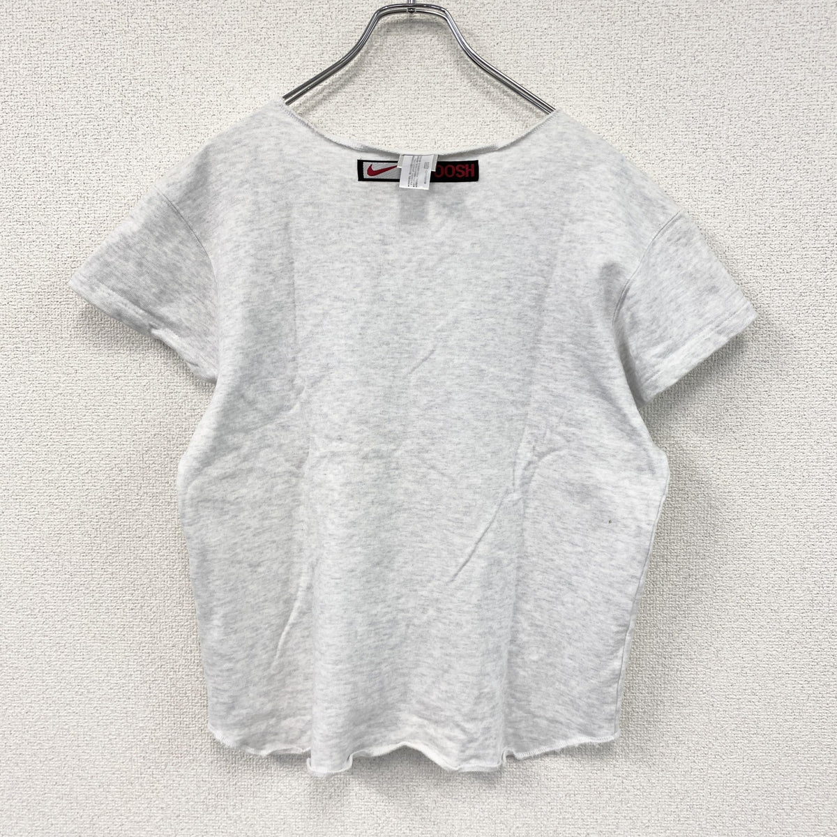 90s　NIKE　ナイキ　スウェット半袖プリントTシャツ　ヴィンテージ　霜降りグレー　Mサイズ 　古着